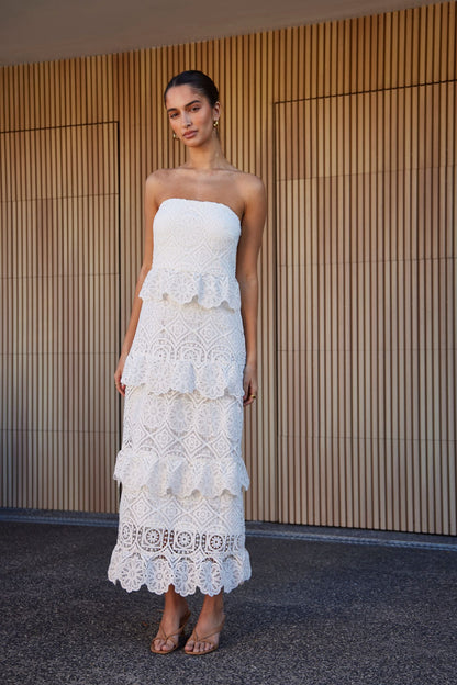 Ivory Lace Maxi Dress